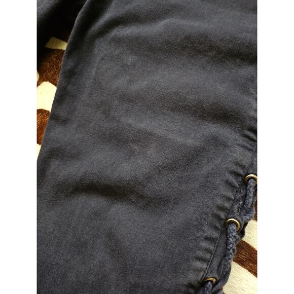 Rare Vintage Cache Navy Lace Up Flare Jeans Sz 6 - Picture 6 of 6